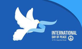 International day of peace concept flat design vector