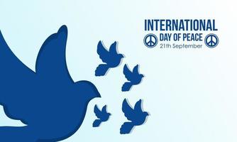 International day of peace concept flat design vector