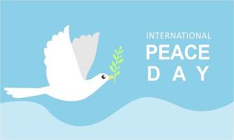 International day of peace concept flat design vector