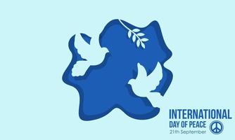 International day of peace concept flat design vector