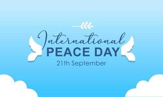 International day of peace concept flat design vector