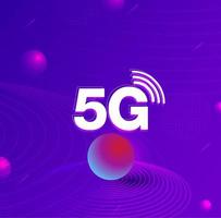 5G wireless internet connection network background. High speed data communication concept or startup technology vector design.