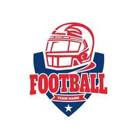 logotipo de diseño del torneo de fútbol americano,vector de casco de jugador,fútbol americano,emblema,deportes,plantilla de diseño. vector
