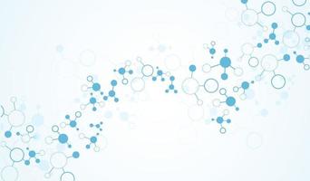 Molecules or DNA medical structure background vector design.