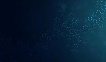 Molecules or DNA medical structure background vector design.