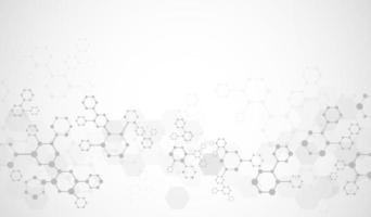 Molecules or DNA medical structure background vector design.