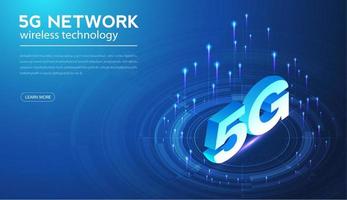 5G network wireless internet Wi-fi connection and internet of things with modern city skyline. Smart city and communication network concept. High speed, broadband telecommunication. vector design.