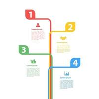 Infographic design template with business concept vector illustration with 4 steps or options or processes represent work flow or diagram