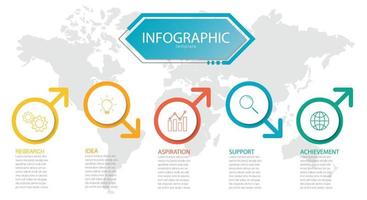 presentation business info-graphic template, abstract infographics number options template,used for web design, business step options, banner. Vector illustration