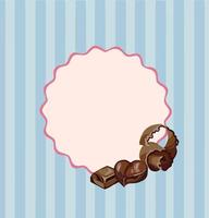 cute and sweet bakery and confectionery presentation background. vector