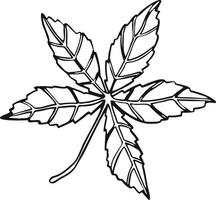 Leaf plant tree line drawing illustration symbol vector