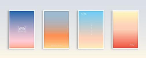 Modern gradients summer, sunset and sunrise sea backgrounds vector set. color abstract background for app, web design, webpages, banners, greeting cards. Vector illustration design