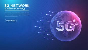 5G network wireless internet Wi-fi connection and internet of things with modern. high speed innovation connection data rate technology vector illustration.