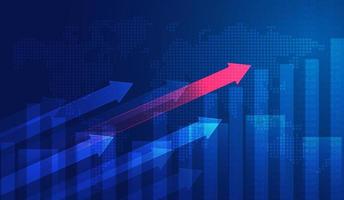 Stock market investment trading graph in graphic concept suitable for financial investment or Economic trends business idea. Vector design