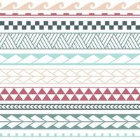 Vector seamless triangles pattern maori, ethnic, japan style. Colorful geometric background.