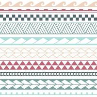 Vector seamless triangles pattern maori, ethnic, japan style. Colorful geometric background.