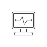 Monitor ICU Icon vector