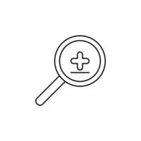 Search Hospital Icon vector