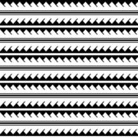 Vector ethnic seamless pattern in maori tattoo style. Geometric border with decorative ethnic elements. Horizontal pattern. Design for home decor, wrapping paper, fabric, carpet, textile, cover