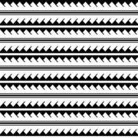 Vector ethnic seamless pattern in maori tattoo style. Geometric border with decorative ethnic elements. Horizontal pattern. Design for home decor, wrapping paper, fabric, carpet, textile, cover