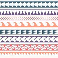 Vector seamless triangles pattern maori, ethnic, japan style. Colorful geometric background.
