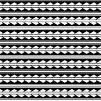 Vector ethnic seamless pattern in maori tattoo style. Geometric border with decorative ethnic elements. Horizontal pattern. Design for home decor, wrapping paper, fabric, carpet, textile, cover