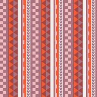 Vector ethnic boho seamless pattern in maori style. Geometric border with decorative ethnic elements. Pastel colors vertical pattern.