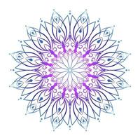 Gradient color mandala pattern vector
