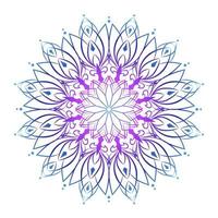 Gradient color mandala pattern vector