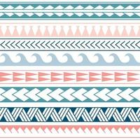 Vector seamless triangles pattern maori, ethnic, japan style. Colorful geometric background.