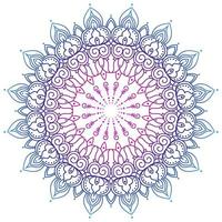 Gradient color mandala pattern vector