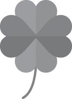 Clover Flat Greyscale vector