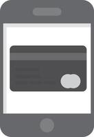 Mobile Payment Flat Greyscale vector