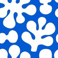 Beautiful seamless pattern with abstract organic shapes. Cute vector background in naive style