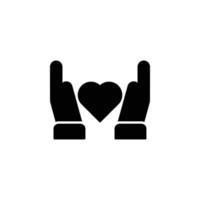 Hand and Love Icon vector