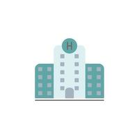 icono del edificio del hospital vector