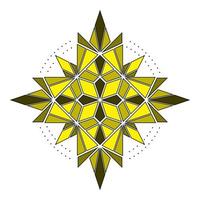 outline color geometric mandala element vector