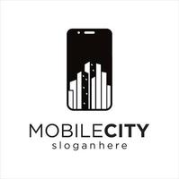 Smart City Mobile Phone Logo icon Design Element vector