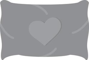 Pillow Flat Greyscale vector