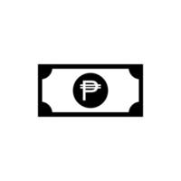 Philippines Currency Icon Symbol, PHP, Peso Money Paper. Vector Illustration