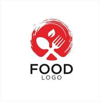 tenedor cuchara logo comida diseño ilustración para restaurante