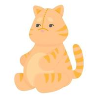 Cute plush cat. Vector illustration in a flat style. Plush toy cat