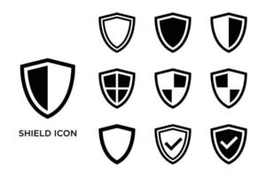 plantilla de diseño de conjunto de vectores de iconos de escudo