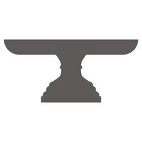 Cake stand in flat icon style. Empty tray for fruit and desserts. Vector silhouette