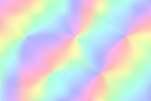 Rainbow fantasy background. Holographic illustration in pastel colors. Multicolored sky. Vector