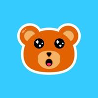 ilustración de dibujos animados de oso de peluche. vector