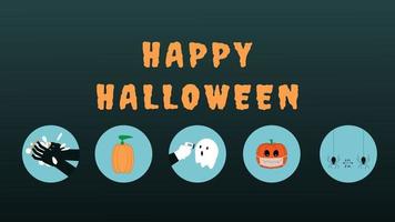 Concept of happy halloween and new normal vector