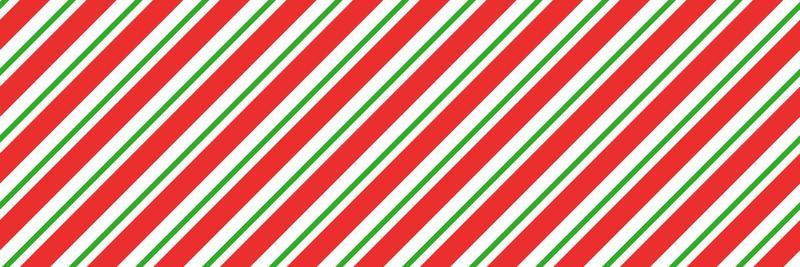 Christmas candy cane striped seamless pattern. Christmas candycane background with red and green stripes. Peppermint caramel diagonal print. Xmas traditional wrapping texture. Vector illustration