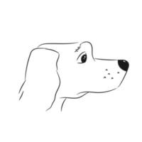 portrait of a dog vector