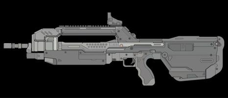 estilo vectorial de armas de fuego, arma de fuego, ilustración de armas, línea vectorial, ilustración de armas, arma moderna, concepto militar, pistola para entrenamiento vector